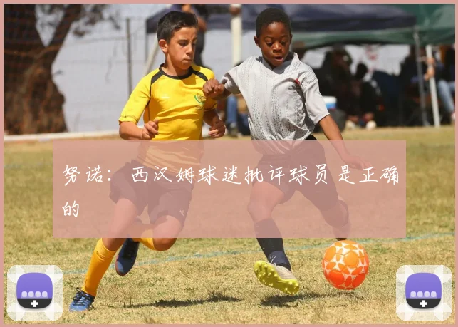 努诺：西汉姆球迷批评球员是正确的